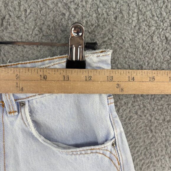 ZARA Light Wash High Rise Frayed Hem Denim Shorts Size 2 - Picture 4 of 8